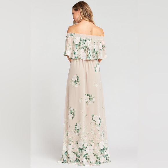 NWT Show Me Your MuMu Hacienda Maxi Ruffle Floral Light Pink Dress Size Small - Picture 6 of 10